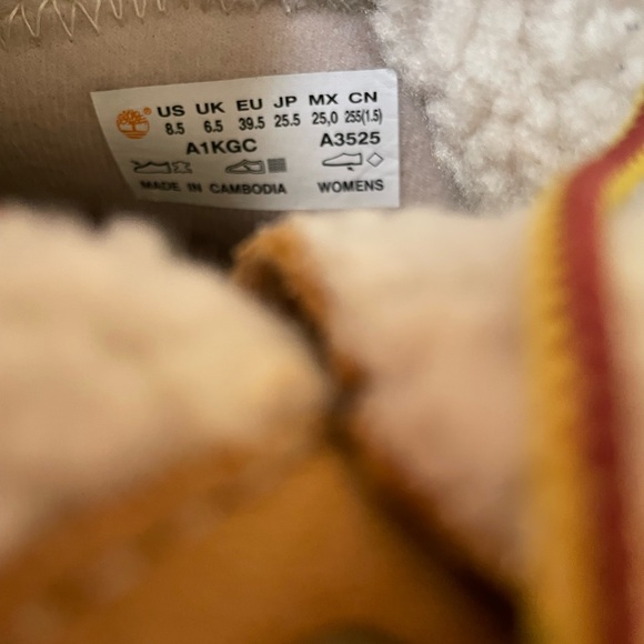 Timberland Linden Woods Waterproof Fold-Down Teddy Fleece Boots 8.5 Women’s - Picture 11 of 15